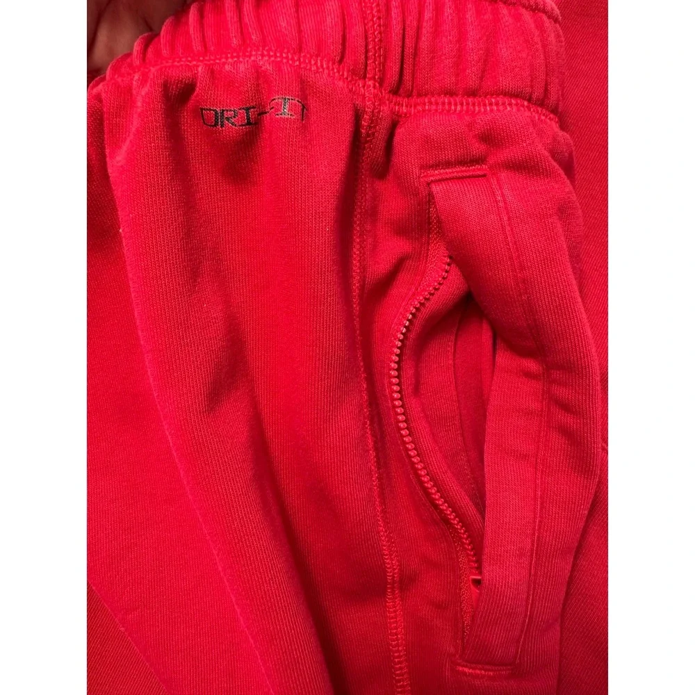 Jordan Dri-FIT Mens Joggers Red Fleece Sweatpants Jumpman Size Medium